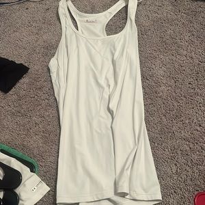 athletic white tank top